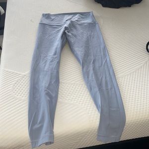 Lululemon light blue aligns, only worn twice! Full length! No sign of wear!